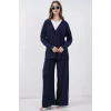 Örme Kimono Pantolon İkili Takım 30067 - Lacivert