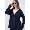 Örme Kimono Pantolon İkili Takım 30067 - Lacivert