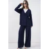 Örme Kimono Pantolon İkili Takım 30067 - Lacivert