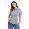Pike Kumaş Düğmeli Yaka Regular Rahat Günlük Kısa Kol Tişört T-shirt - Gri
