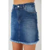 Püsküllü Mini Kot Etek 8051 - Lacivert