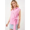 Sıfır Kol Anvelop Gömlek 20343 - Pembe