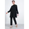 Siyah Örme Pantolon Tunik Alt Üst Takım 6654