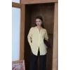 Tek cepli müslin gömlek sarı