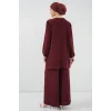 Tunik Pantolon Alt Üst Takım 6663 - Bordo