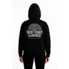 Üç İplik Kapüşonlu Ön Ve Arka Baskılı SweatShirt Hoodie - Siyah