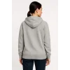 Üç İplik Kapüşonlu Tam Fermuarlı Kanguru Çepli SweatShirt Hoodie - Gri