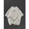 Unisex Baskılı Oversize T-Shirt - Beyaz
