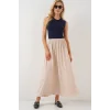Uzun Ayrobin Etek 8050 - Bej
