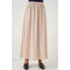 Uzun Ayrobin Etek 8050 - Bej