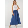 Uzun Ayrobin Etek 8050 - İndigo