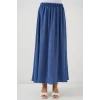 Uzun Ayrobin Etek 8050 - İndigo