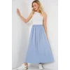 Uzun Ayrobin Etek 8050 - Mavi