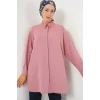 Uzun Gömlek Tunik 5945 - Pudra