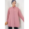 Uzun Gömlek Tunik 5945 - Pudra