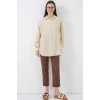 Uzun Oversize Gömlek 5965 - Ekru