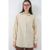 Uzun Oversize Gömlek 5965 - Ekru