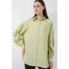 Uzun Oversize Gömlek 5965 - E.Yeşil