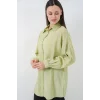 Uzun Oversize Gömlek 5965 - E.Yeşil