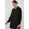 Uzun Oversize Gömlek 5965 - Siyah