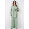 Uzun Tunik Pantolon İkili Takım 6719 - E.Yeşil