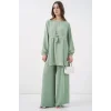 Uzun Tunik Pantolon İkili Takım 6719 - E.Yeşil