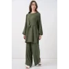 Uzun Tunik Pantolon İkili Takım 6719 - Haki