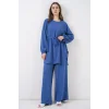Uzun Tunik Pantolon İkili Takım 6719 - İndigo