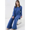 Uzun Tunik Pantolon İkili Takım 6719 - İndigo