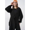 Uzun Tunik Pantolon İkili Takım 6719 - Siyah