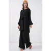 Uzun Tunik Pantolon İkili Takım 6719 - Siyah