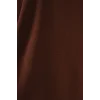 V Yaka Sıfır Kol Bluz 950 - Kahverengi