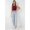 Yüksek Bel Kot Pantolon 30081 - Buz Mavi