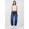 Yüksek Bel Kot Pantolon 30081 - Lacivert