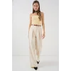 Yüksek Bel Palazzo Pantolon 30051 - Krem