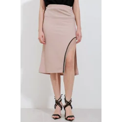 1890 Zincir Detaylı Etek - Bisküvi