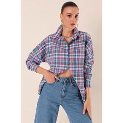 3900 Oversize Uzun Basic Gömlek - A. Kiremit