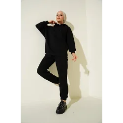 55434 Oversize Eşofman Takımı - Siyah