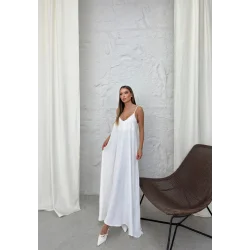 Aerobin uzun elbise beyaz pt