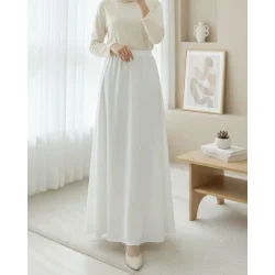 Araboy Jupon Astar Etek -Beyaz