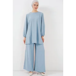 Ayrobin Tunik Pantolon Alt Üst Takım 6712 - Açık Mavi