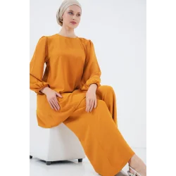 Ayrobin Tunik Pantolon Alt Üst Takım 6712 - Hardal