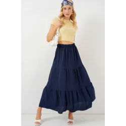 Ayrobin Uzun Etek 8048 - Lacivert