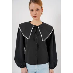 Bebe Yaka Gömlek 20314 - Siyah