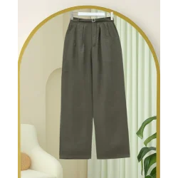 Beli Lastikli Kemer Detaylı Tensel Cupra Pantolon  -Kamuflaj