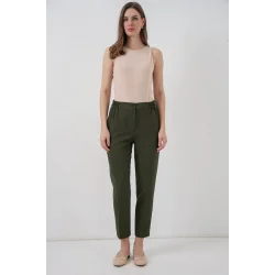 Beli Lastikli Kumaş Pantolon 30058 - Haki