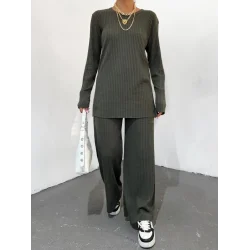 Bisiklet Yaka Kaşkorse Takım -Haki