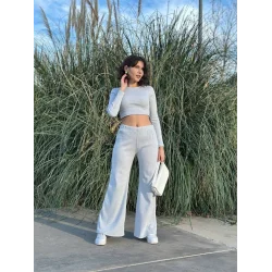 Bol paça altüst takım gri w1197