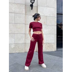 Bol paça pantolonlu alt üst takım