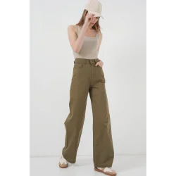 Bol Paça Yüksek Bel Palazzo Pantolon